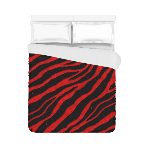 Ripped SpaceTime Stripes - Red Duvet Cover 86"x70" ( All-over-print)