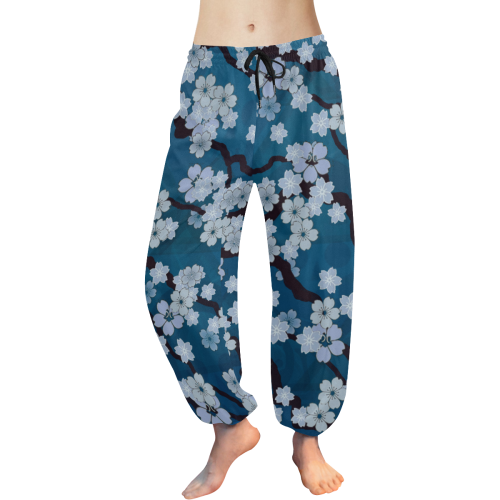 Sakura Breeze Night Blossoms Women's All Over Print Harem Pants (Model L18)