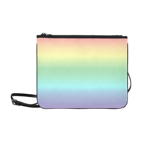 Pastel Rainbow Slim Clutch Bag (Model 1668)