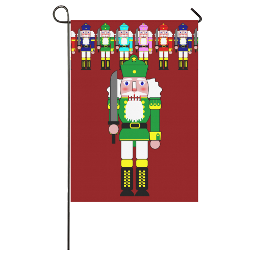Christmas Nutcracker Toy Soldier Garden Flag 28''x40'' （Without Flagpole）