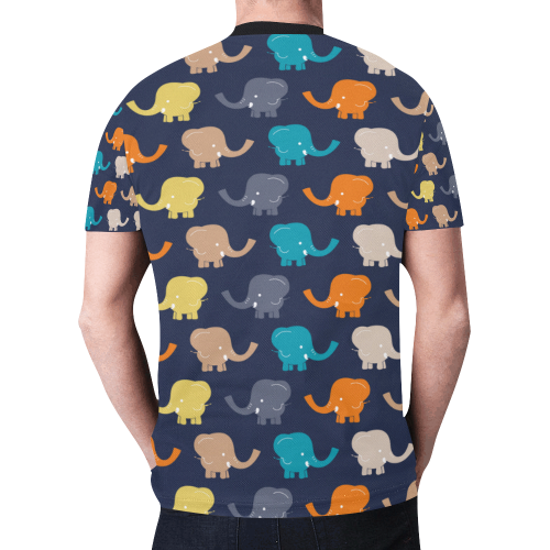cute elephant New All Over Print T-shirt for Men/Large Size (Model T45)