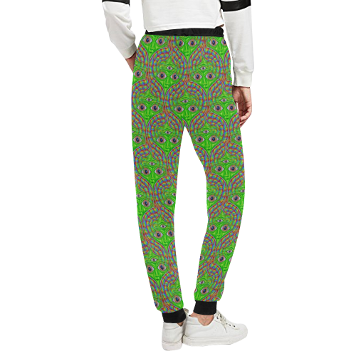Portrait of an Alien Looking at Sound2.jpg Unisex All Over Print Sweatpants (Model L11)
