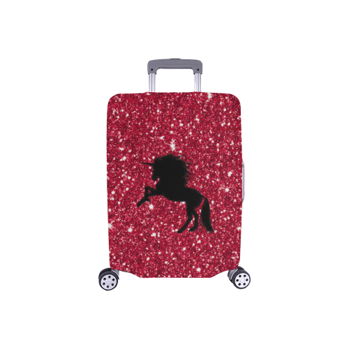 sparkling unicorn red by JAMcolors Luggage Cover/Small 18"-21"