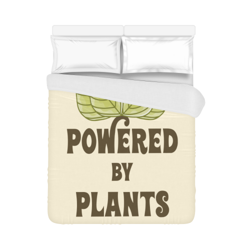 Powered by Plants (vegan) Duvet Cover 86"x70" ( All-over-print)