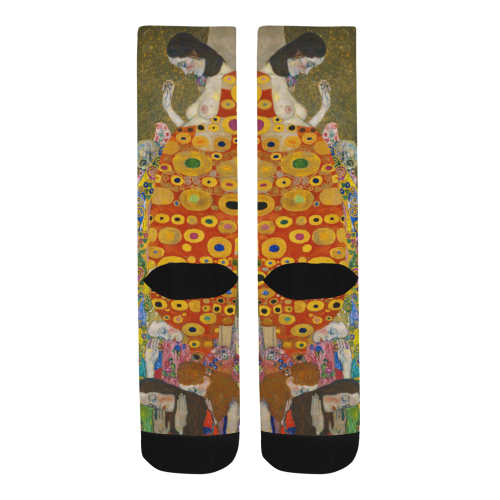 Hope II by Gustav Klimt Men's Custom Socks