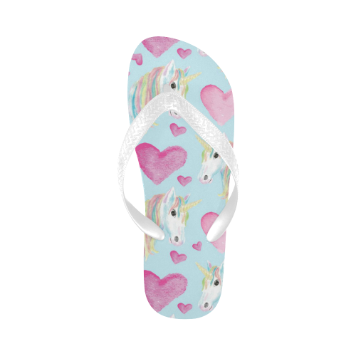 flip flops pastel unicorn Flip Flops for Men/Women (Model 040)