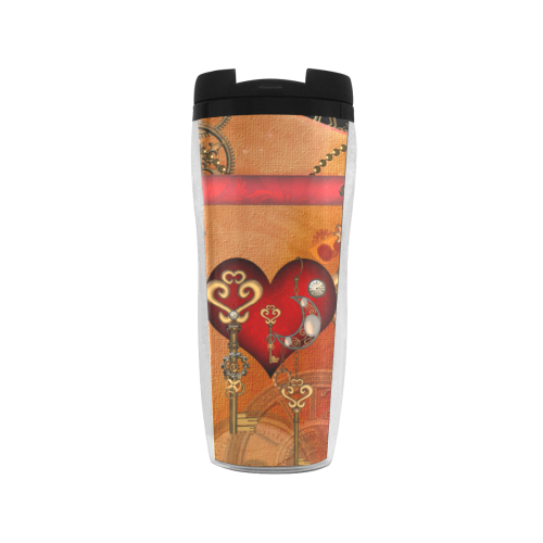 Steampunk, wonderful heart with wings Reusable Coffee Cup (11.8oz)