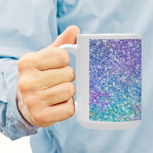 Colorful Glitter Texture Custom Ceramic Mug (15OZ)