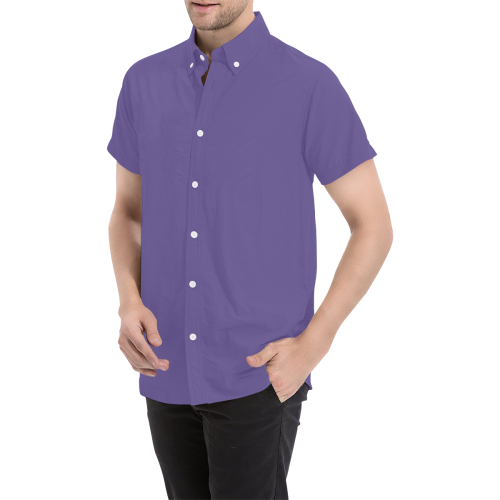 Ultra Violet Men's All Over Print Short Sleeve Shirt (Model T53)