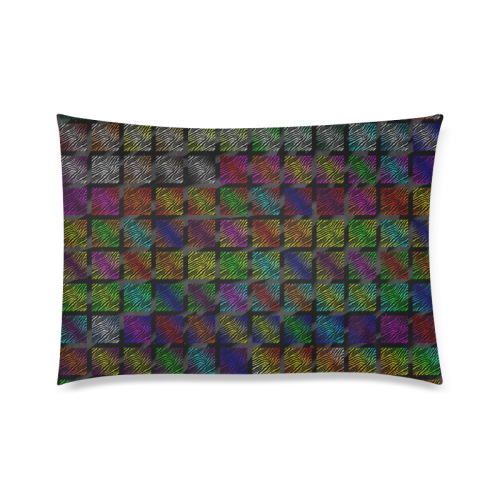 Ripped SpaceTime Stripes Collection Custom Zippered Pillow Case 20"x30" (one side)