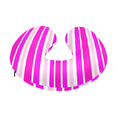 Summer Pinks Stripes U-Shape Travel Pillow