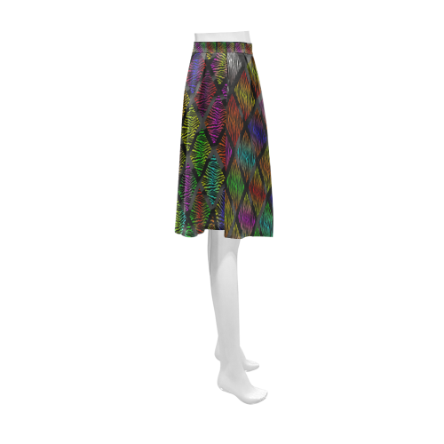 Ripped SpaceTime Stripes Collection Athena Women's Short Skirt (Model D15)