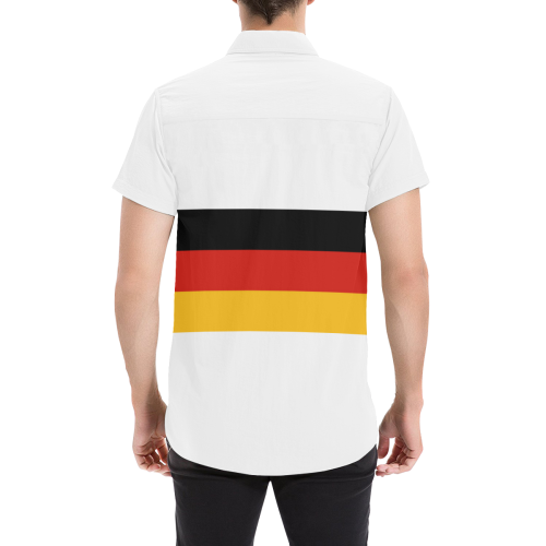 German Flag Colored Stripes Men's All Over Print Short Sleeve Shirt (Model T53)