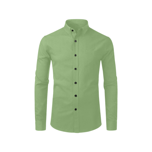 color asparagus Men's All Over Print Casual Dress Shirt (Model T61)