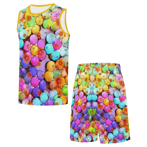 Candy Flower Popart by Nico Bielow All Over Print Basketball Uniform