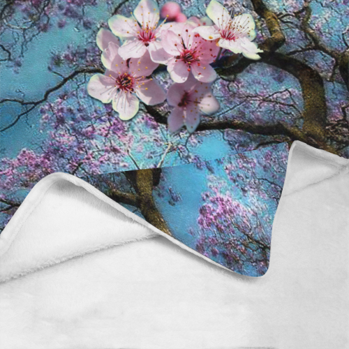 Cherry blossomL Ultra-Soft Micro Fleece Blanket 50"x60"