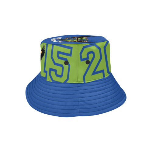 Green and Blue bucket All Over Print Bucket Hat