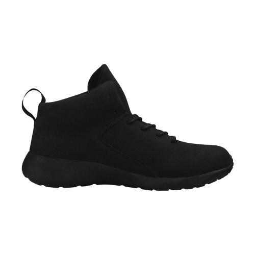 Midnight Black Elegance Solid Colored Women's Chukka Training Shoes/Large Size (Model 57502)