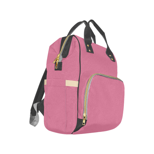 color pale violet red Multi-Function Diaper Backpack/Diaper Bag (Model 1688)