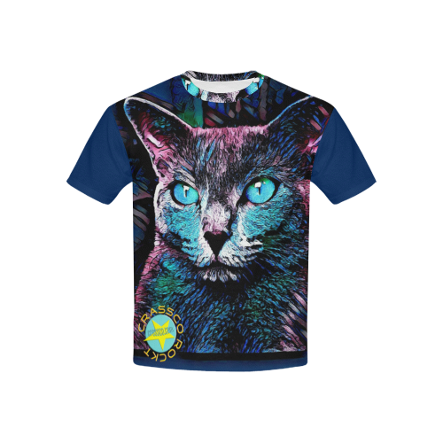 BLUE CAT ART CRASSCO Kids' All Over Print T-shirt (USA Size) (Model T40)