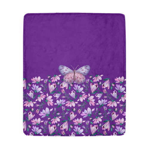 Purple Spring Butterfly Ultra-Soft Micro Fleece Blanket 50"x60"
