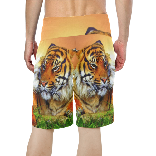 Sumatran Tiger Men's All Over Print Board Shorts (Model L16)