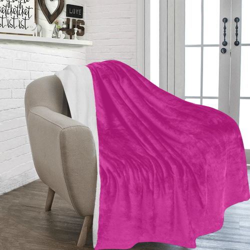 color medium violet red Ultra-Soft Micro Fleece Blanket 70''x80''