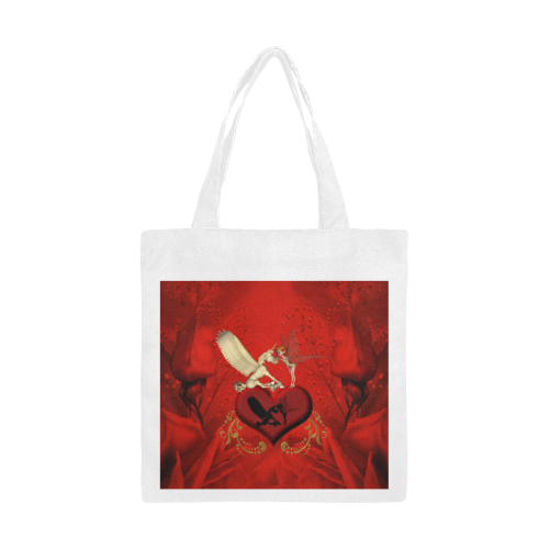 Cute fairy with pegasus Canvas Tote Bag/Small (Model 1700)
