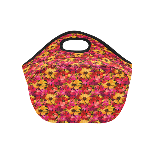 Flower Pattern Neoprene Lunch Bag/Small (Model 1669)