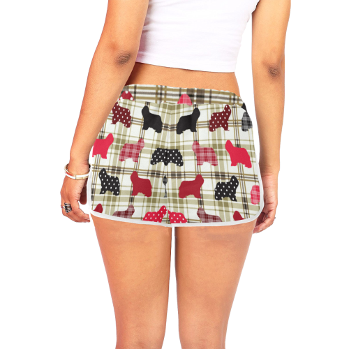 Bearded Collie Women's All Over Print Relaxed Shorts (Model L19)