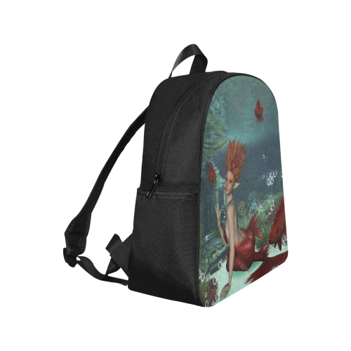 Beautiful mermaid and fantasy fish Multi-Pocket Fabric Backpack (Model 1684)