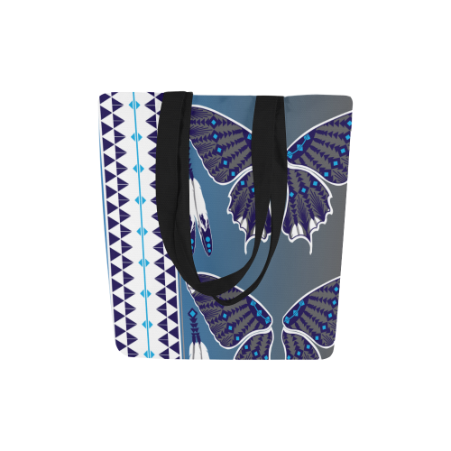 Butterfly wings Blue Canvas Tote Bag (Model 1657)