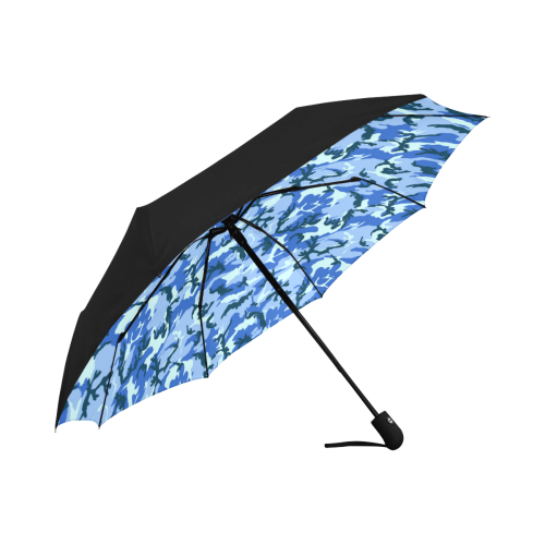 Woodland Blue Camouflage Anti-UV Auto-Foldable Umbrella (Underside Printing) (U06)