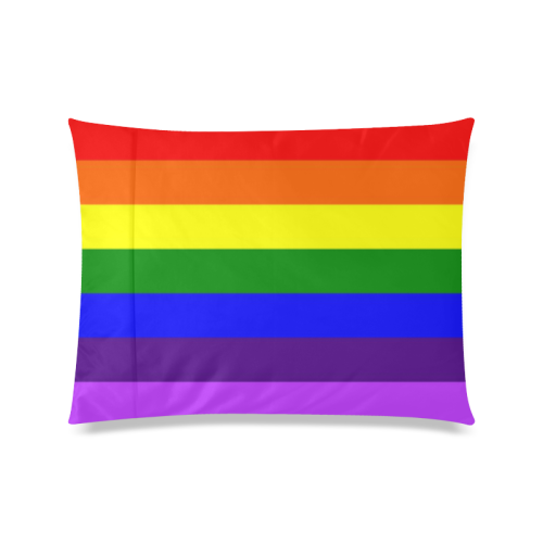 Rainbow Flag (Gay Pride - LGBTQIA+) Custom Zippered Pillow Case 20"x26"(Twin Sides)