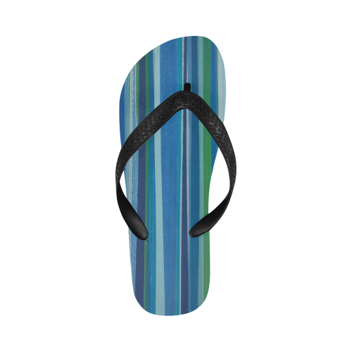 painted stripe Flip Flops for Men/Women (Model 040)