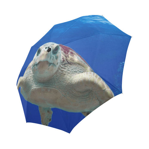 Under The Water - Swimming Loggerhead Sea Turtle Auto-Foldable Umbrella (Model U04)