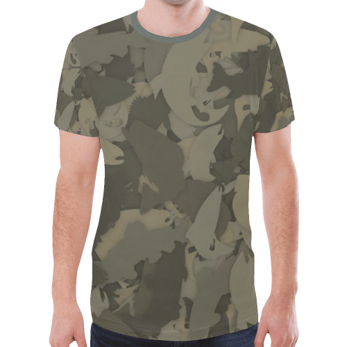 Country Boy Fishing Camouflage Pattern New All Over Print T-shirt for Men (Model T45)