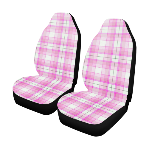 Pink Plaid Car Seat Covers (Set of 2)