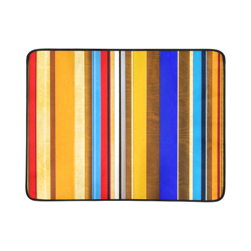 Colorful abstract pattern stripe art Beach Mat 78"x 60"