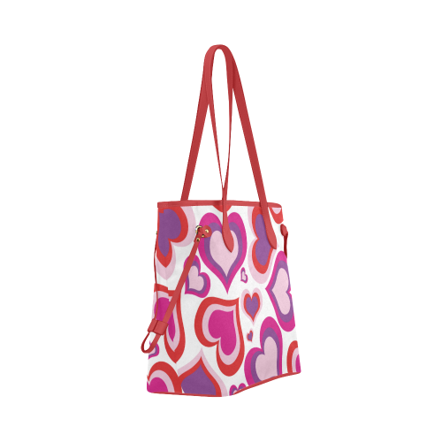 heart pattern Clover Canvas Tote Bag (Model 1661)