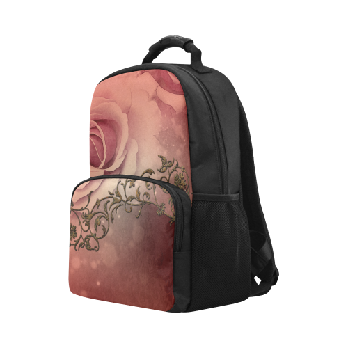 Wonderful roses with floral elements Unisex Laptop Backpack (Model 1663)