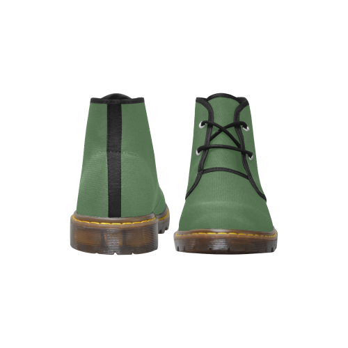 color artichoke green Men's Canvas Chukka Boots (Model 2402-1)