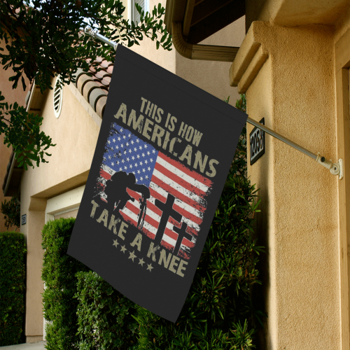 This Is How Americans Take A Knee Garden Flag 28''x40'' （Without Flagpole）