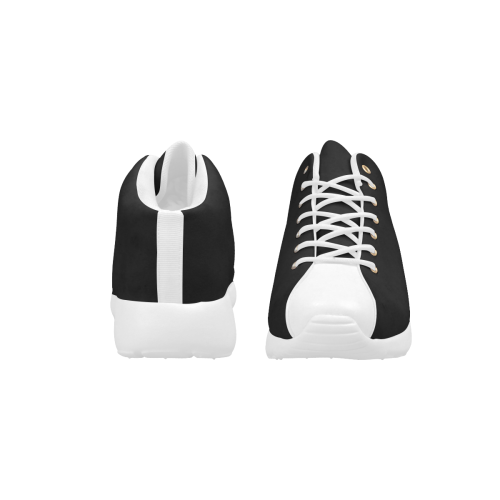 Midnight Black Elegance Solid Colored Men's Basketball Training Shoes (Model 47502)