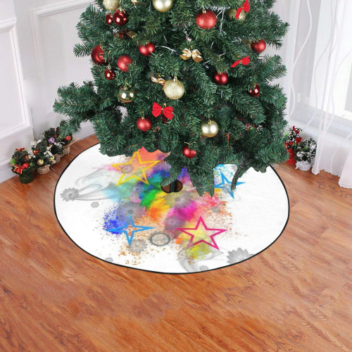 Stars by Nico Bielow Christmas Tree Skirt 47" x 47"