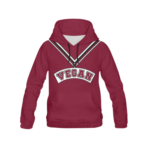 Vegan Cheerleader All Over Print Hoodie for Men/Large Size (USA Size) (Model H13)