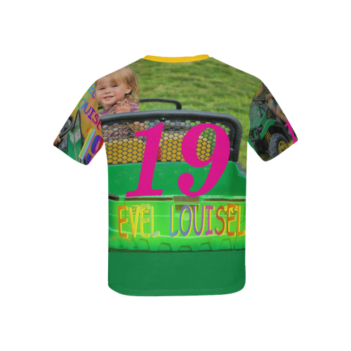 LOUISEL 2 Kids' All Over Print T-Shirt with Solid Color Neck (Model T40)