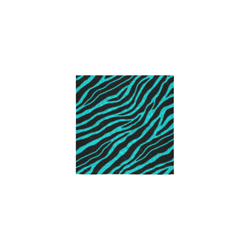 Ripped SpaceTime Stripes - Cyan Square Towel 13“x13”