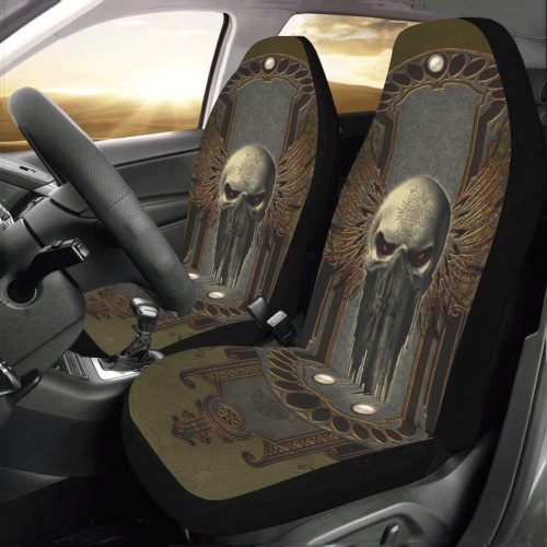 Awesome dark skull Car Seat Covers (Set of 2)