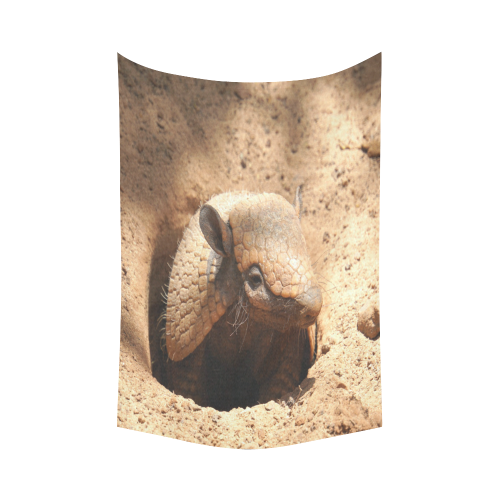 Baby Armadillo Cotton Linen Wall Tapestry 60"x 90"